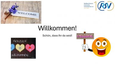 Willkommen Seite der Präsentation